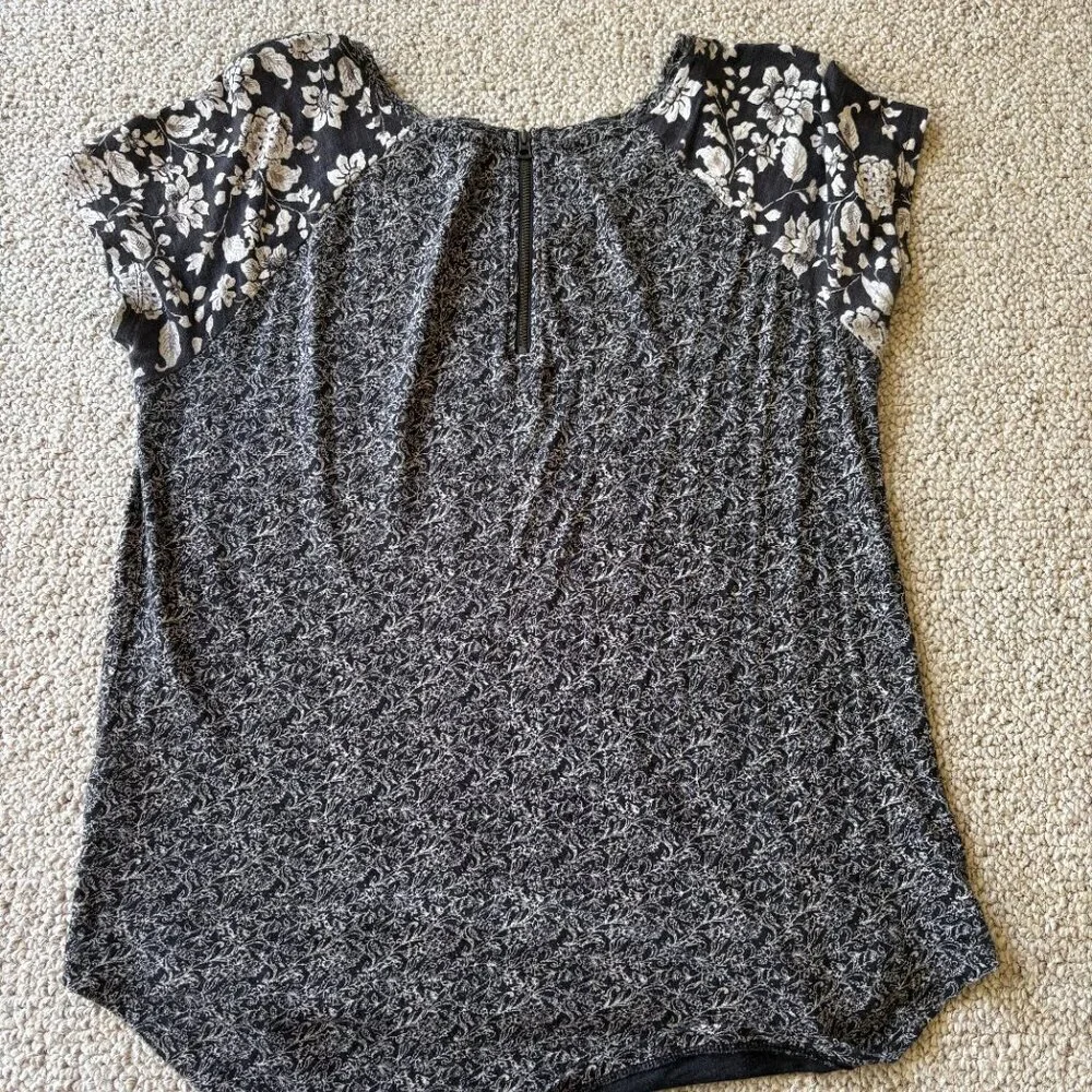 Lucky Brand Women's Top | M Boho Floral Block Peasant Festival Coquette - Picture 5 of 9